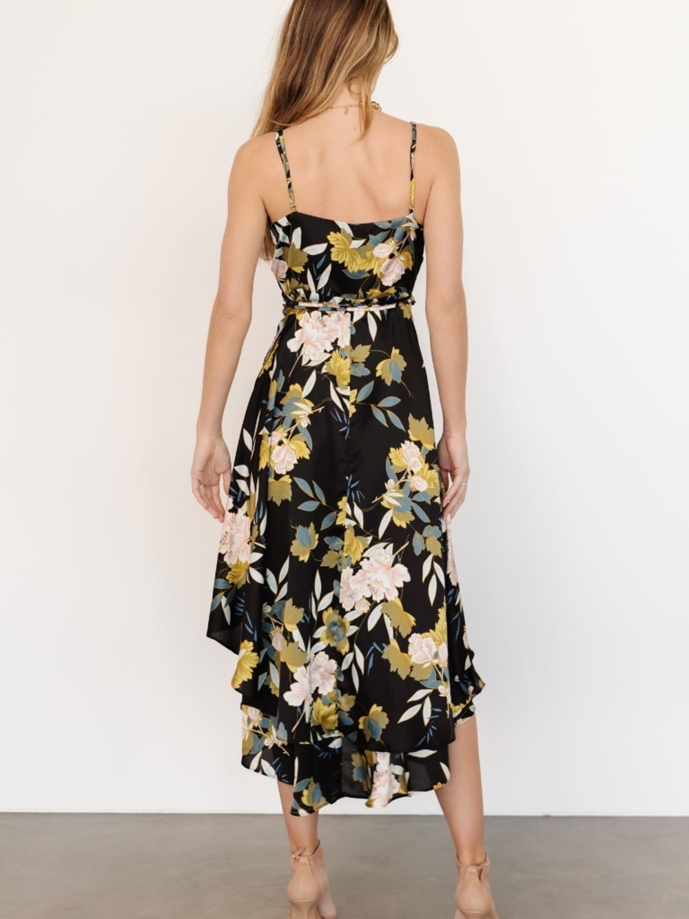 Baltic Born Steffi Tulip Wrap Dress | Midnight Floral Size SS - Picture 4 of 5